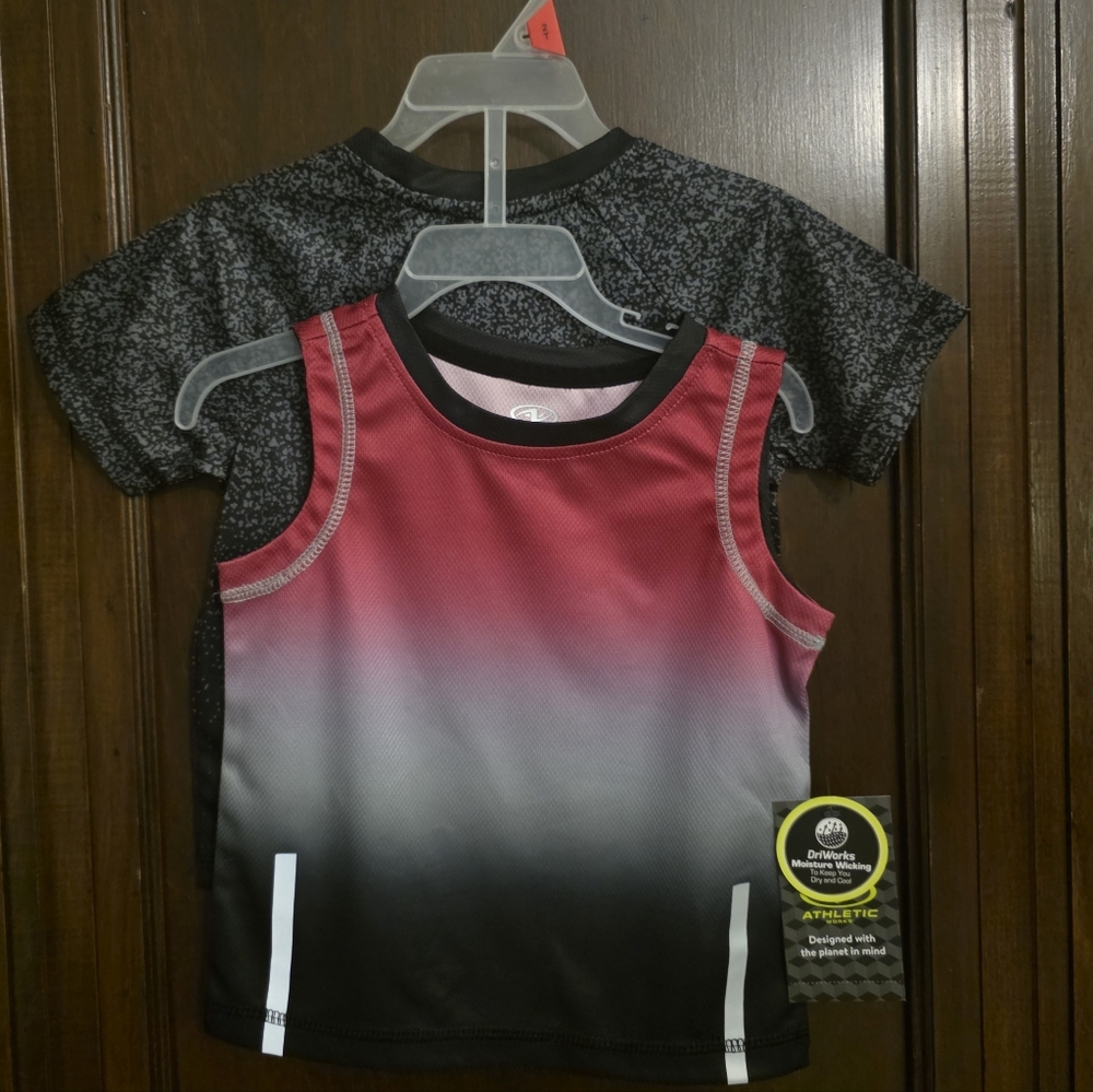 NWT Dry Fit Black & Maroon 2Pc Set